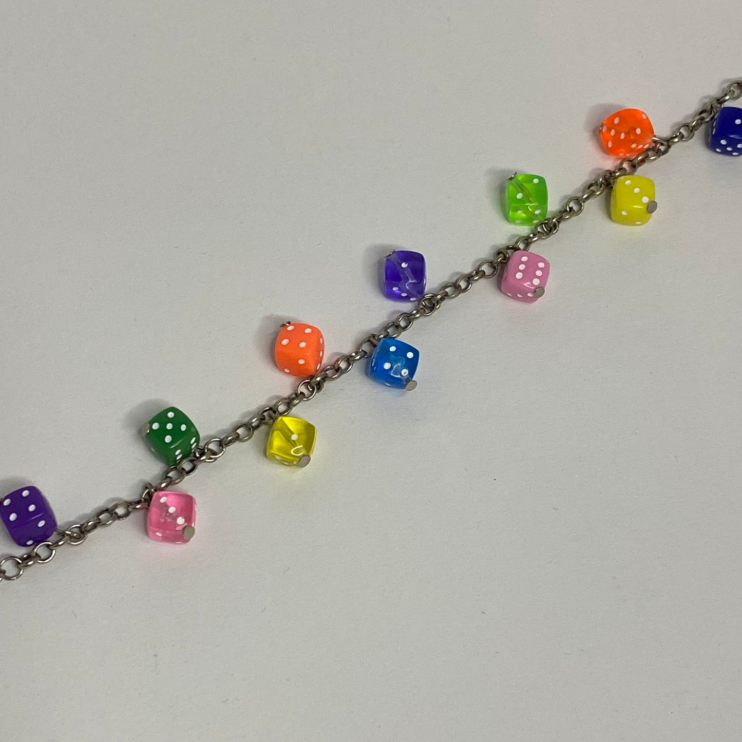 Handmade Bracelet with Colourful Dice