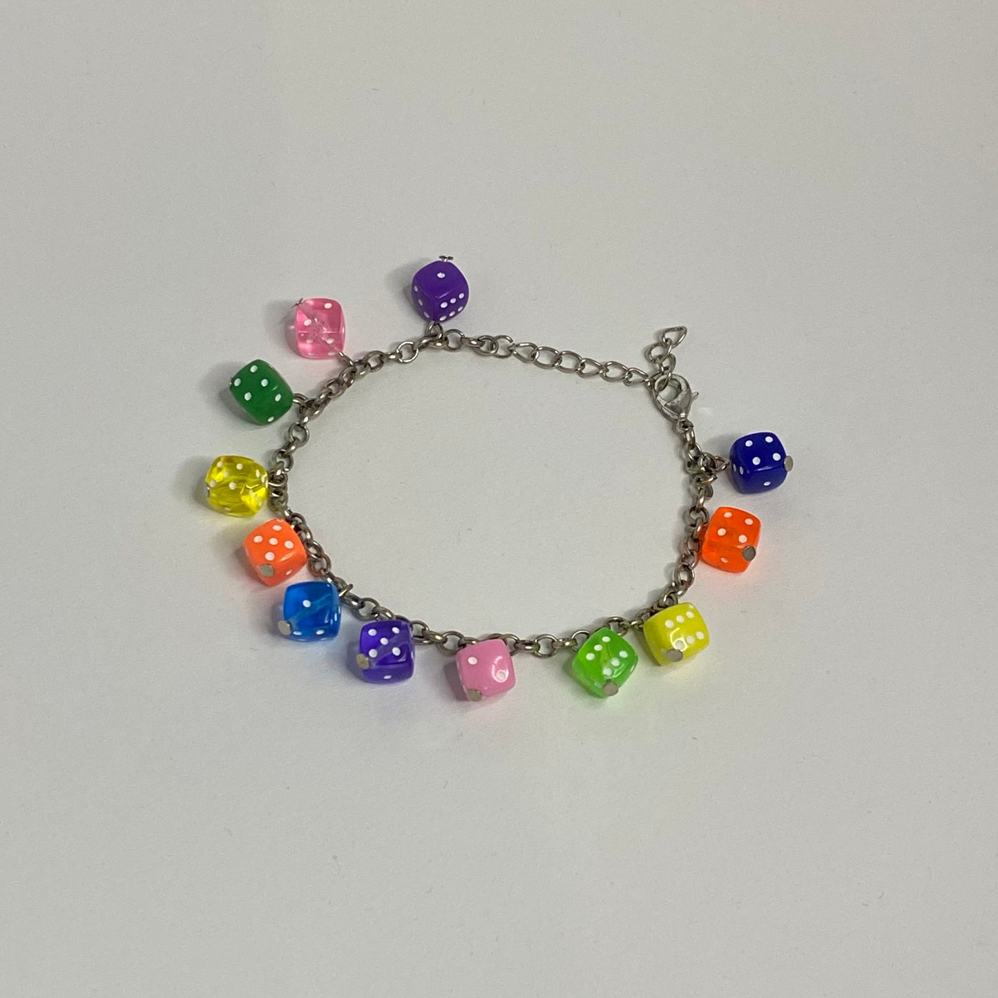 Handmade Bracelet with Colourful Dice