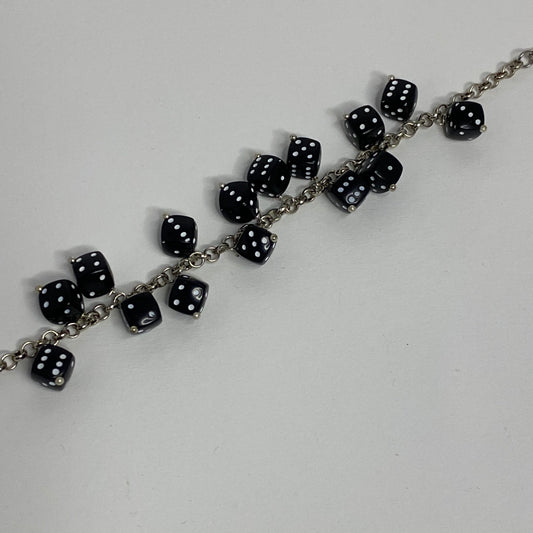 Handmade Bracelet with Black Dice