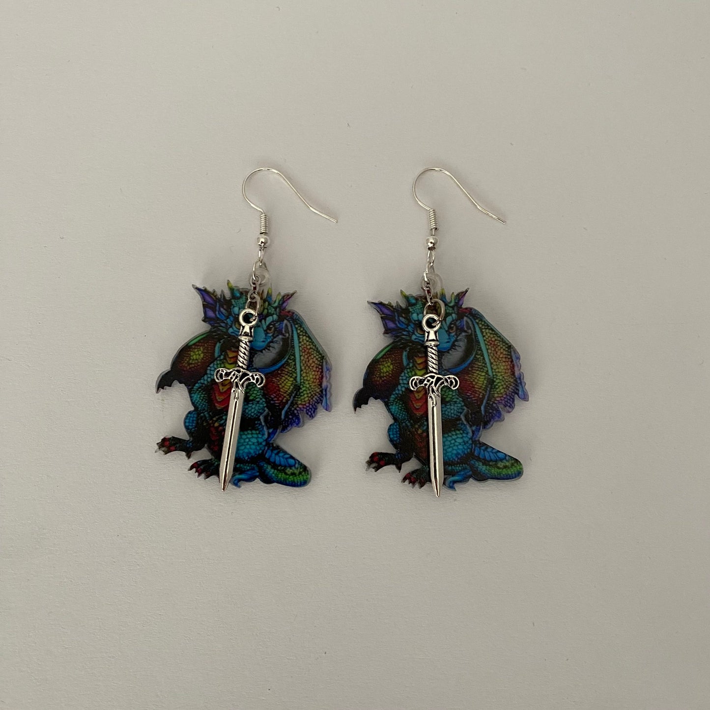 Dragon and Sword Earrings