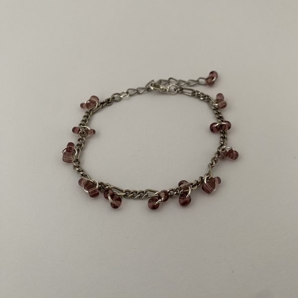 Handmade Bracelet with Purple Accents - Image 2