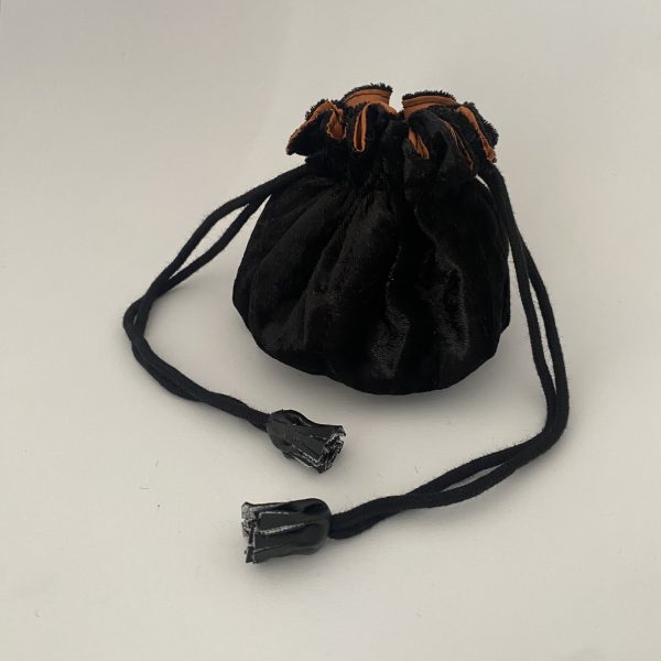 Black and Brown Dice Bag with Pockets