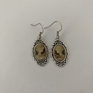 Brown Cameo Earrings