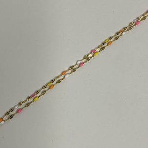 Handmade Colourful Golden Bracelet