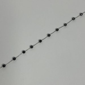Handmade Black and Silver Bracelet