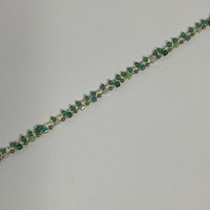 Handmade Green and Gold Bracelet