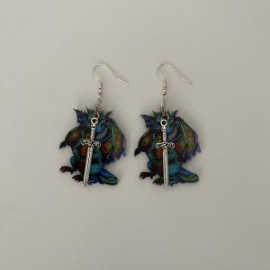 Dragon and Sword Earrings